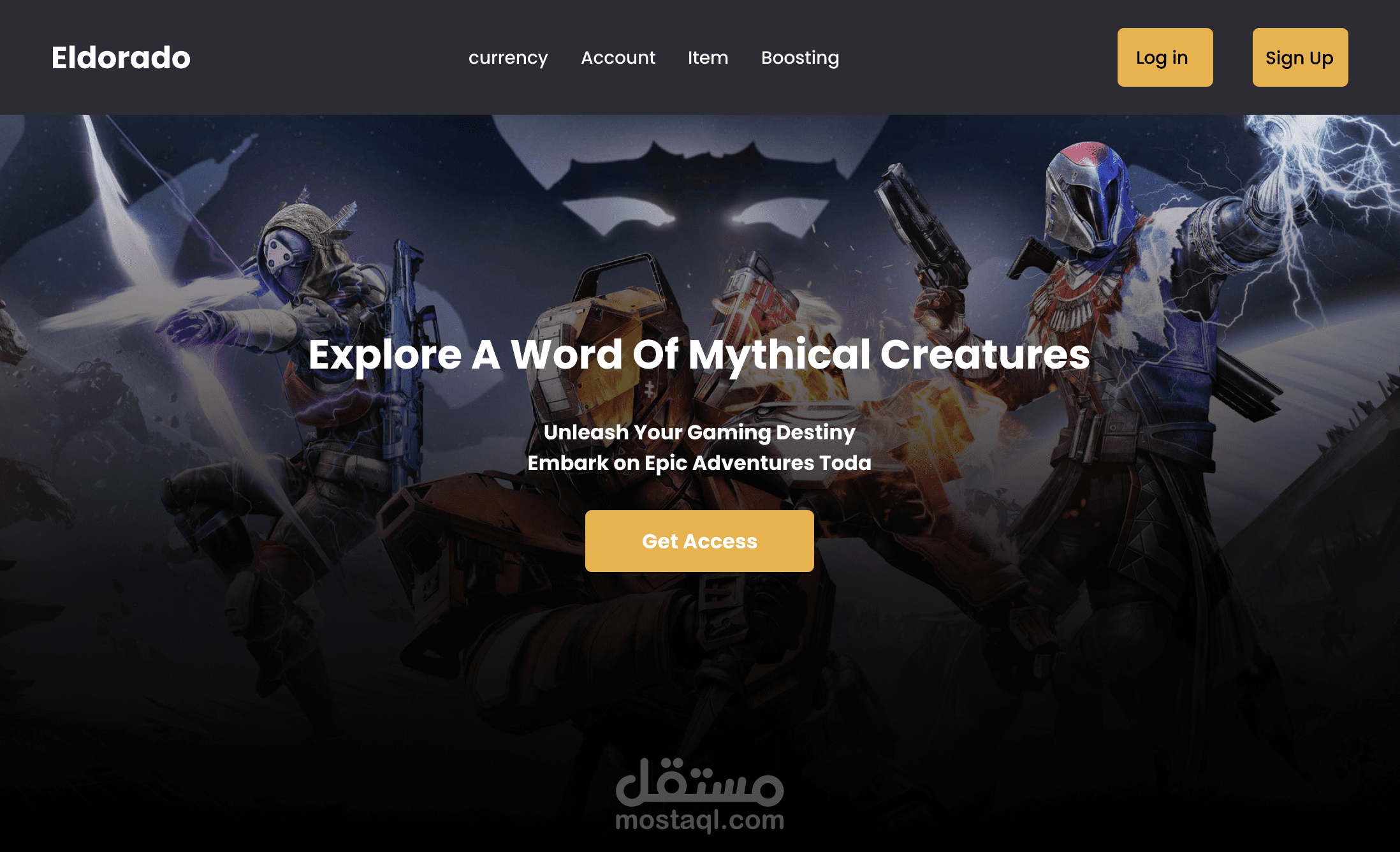 تصميم وبرمجة صفحة هبوط للألعاب باستخدام React.js