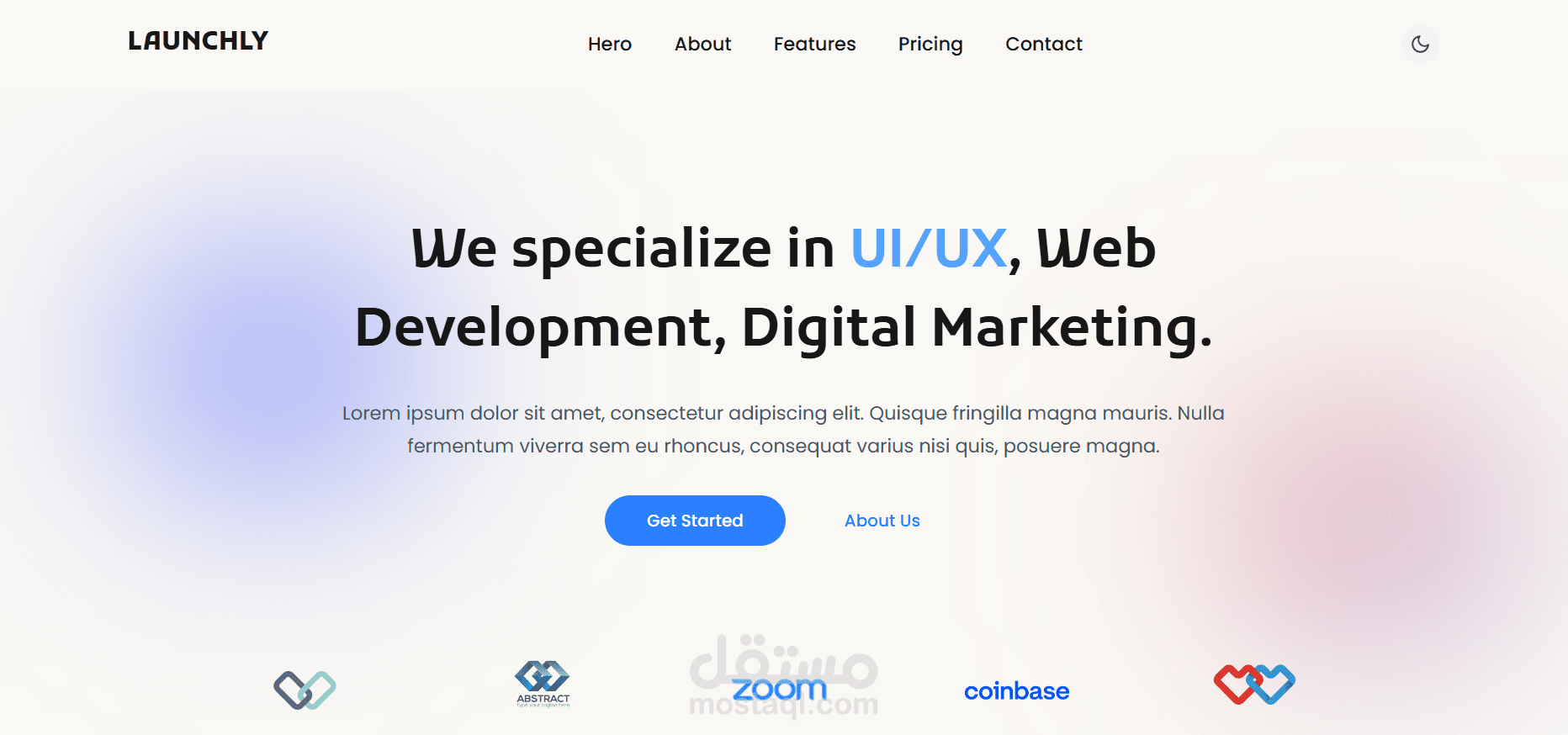 صفحة هبوط عصرية للوكالات