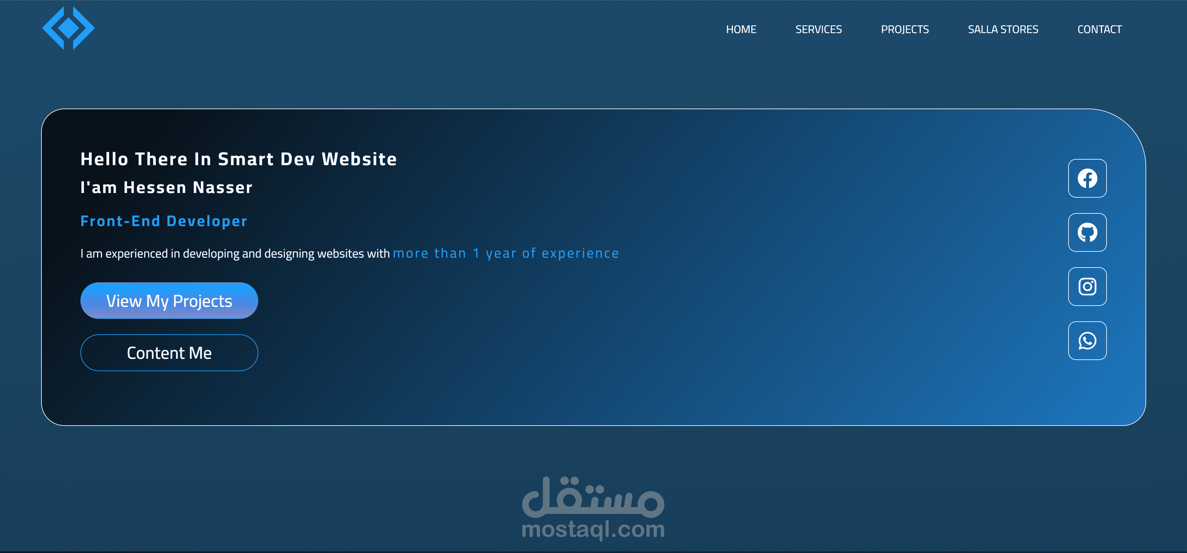 smart dev profile website - معرض اعمال احترافي