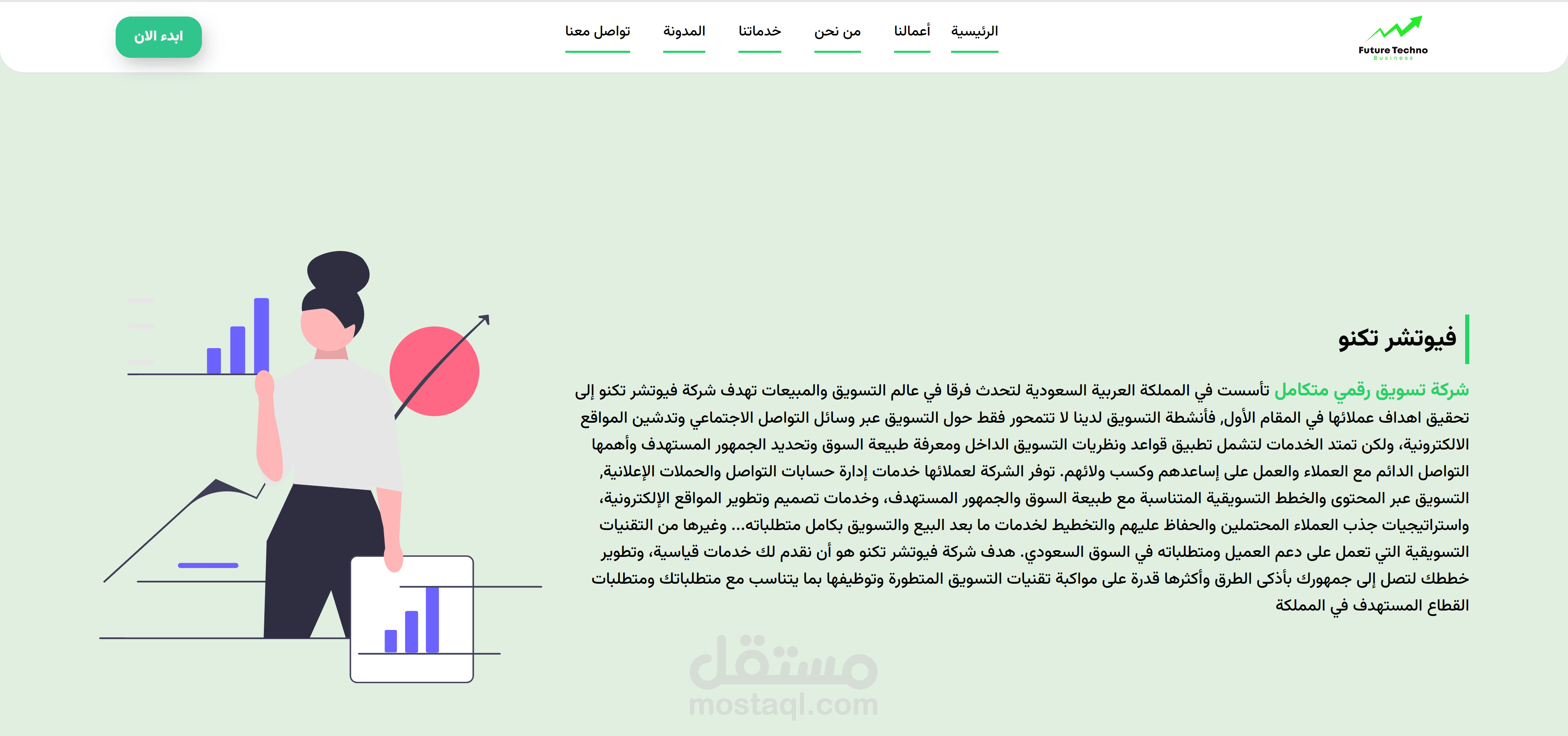 موقع متكامل لشركة فيوتشر تيكنو السعودية