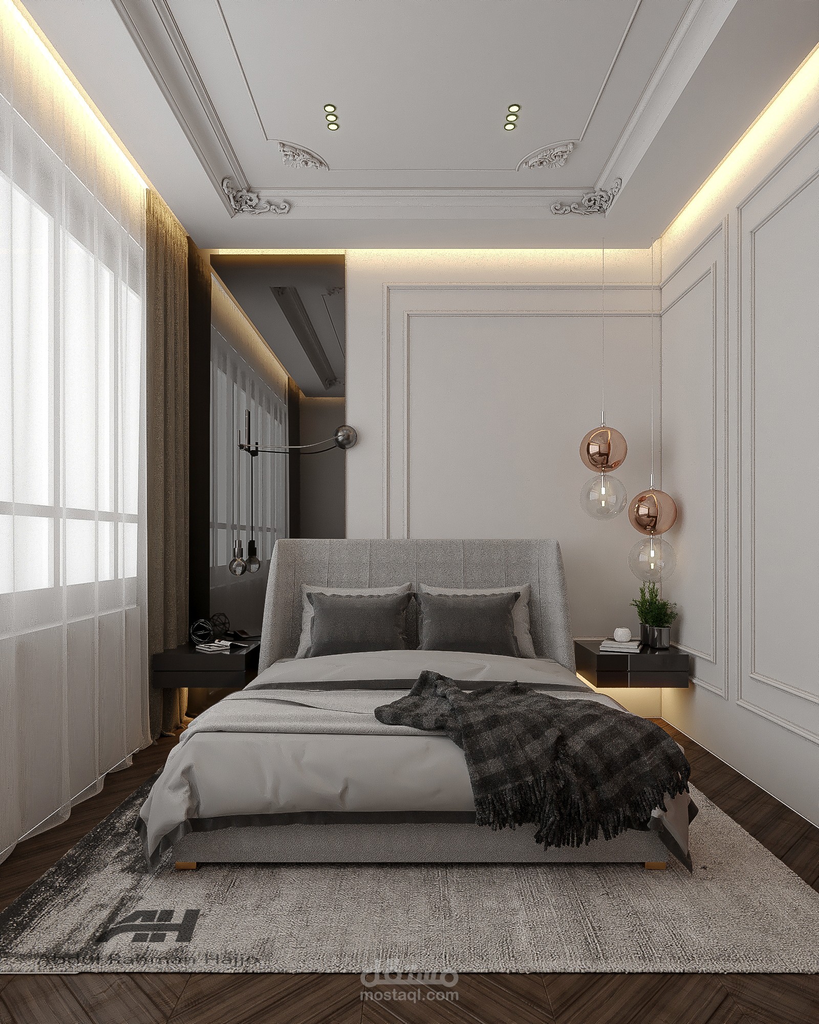 تصميم داخلي غرفة نوم كلاسيكية