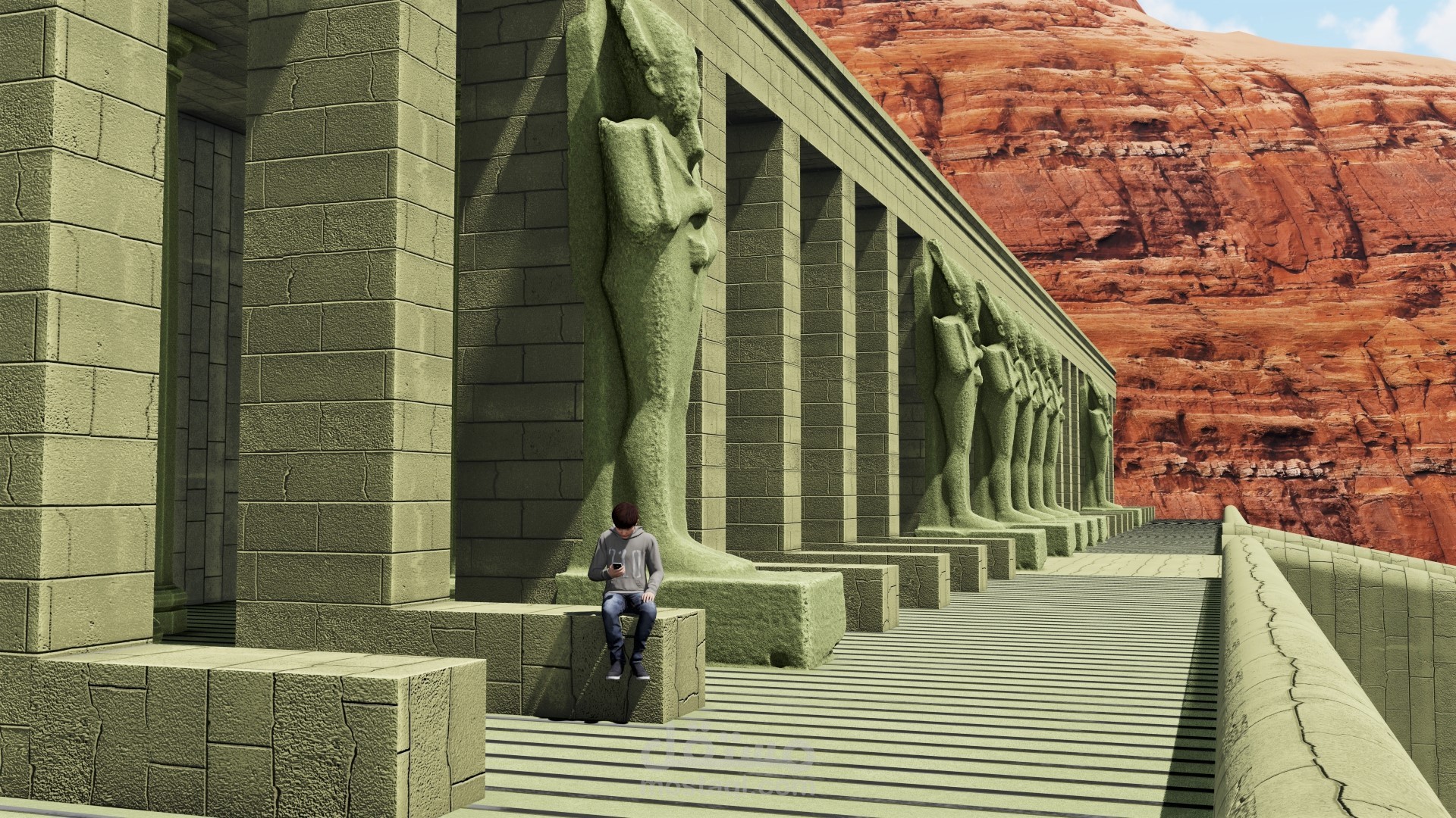 محاكاة لمعبد حتشبسوت (الدير البحري)