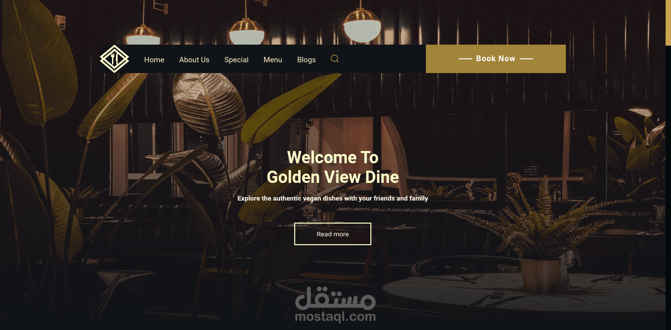 Vegan restaurant website with React.js