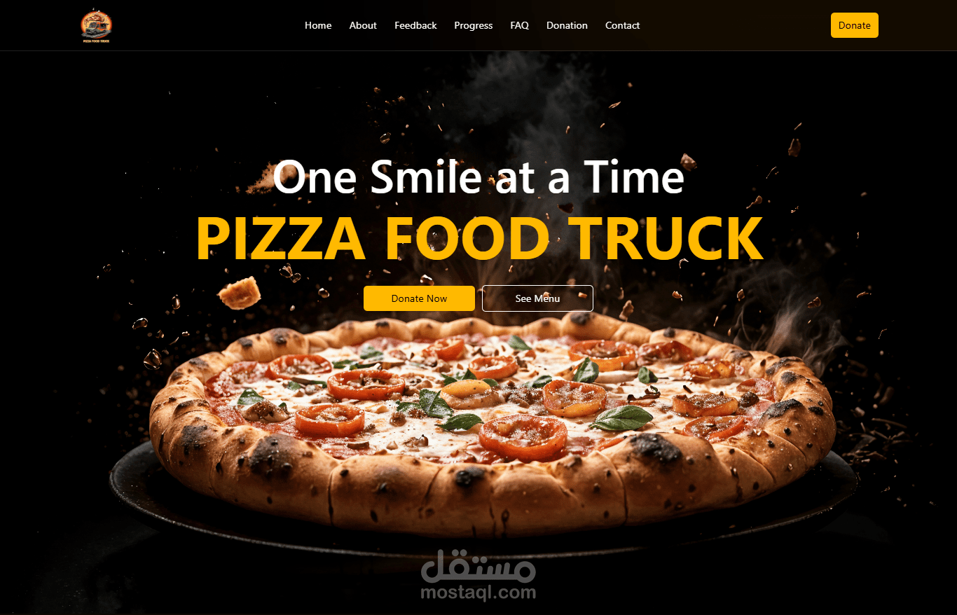 PizzaTruck — منصة تبرع إلكترونية لغزة