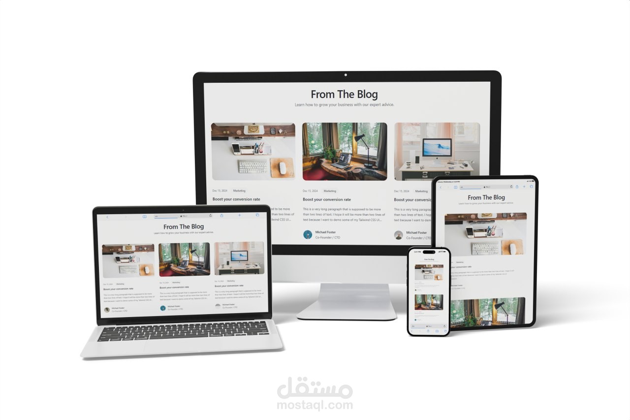 "Business Growth Blog: A Tailwind CSS Powered One-Page Website