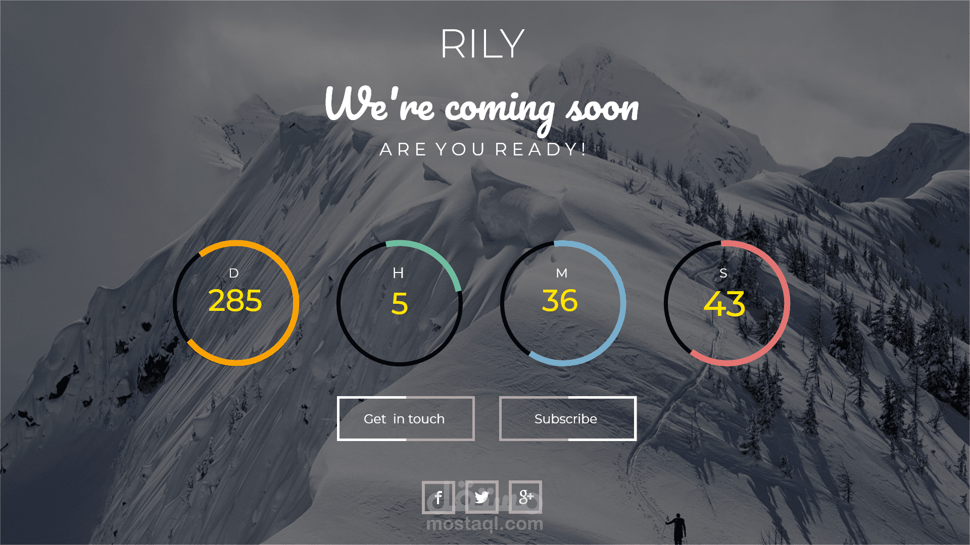 تصميم شاشة coming soon