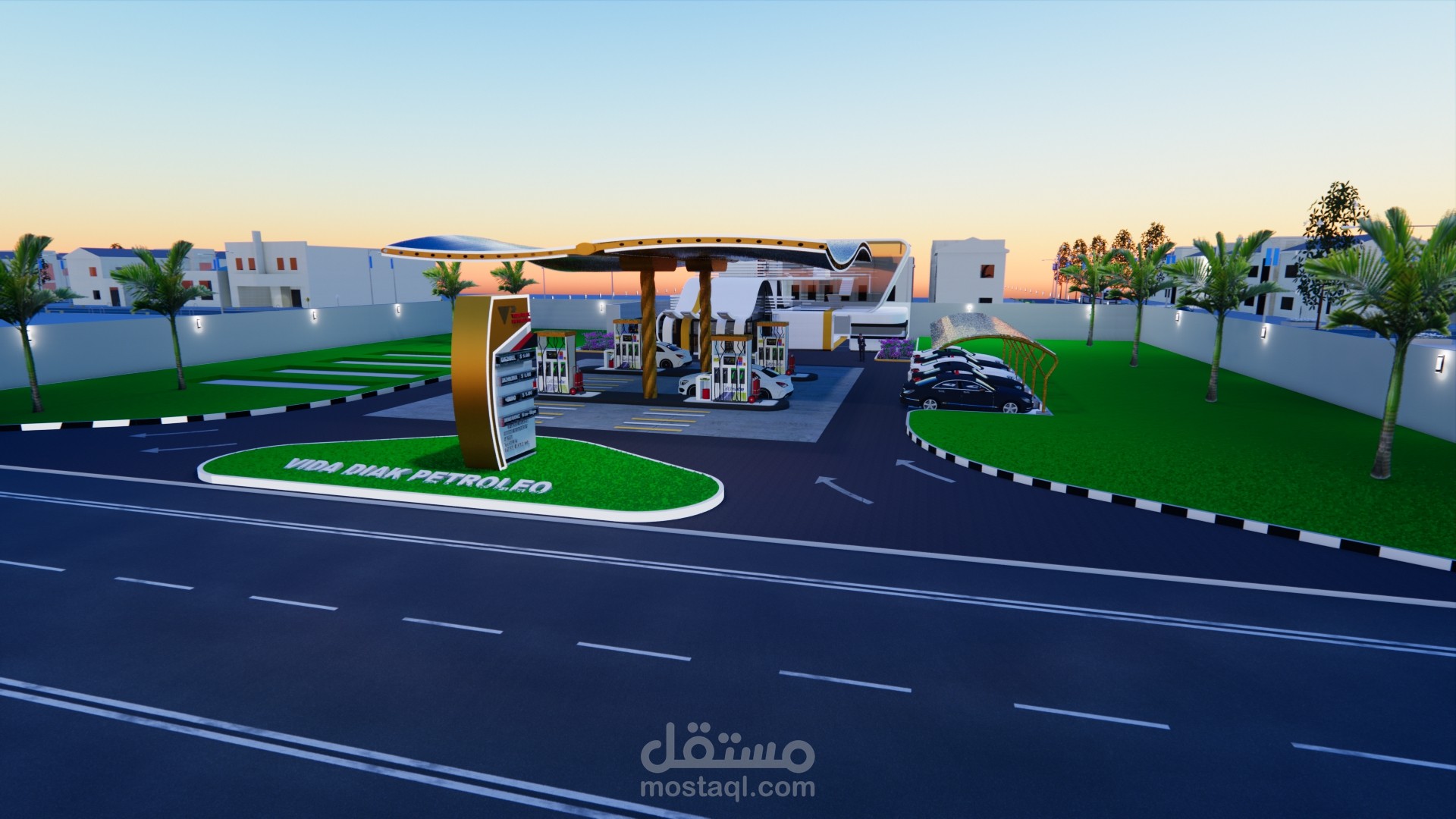 تصميم محطة بترول