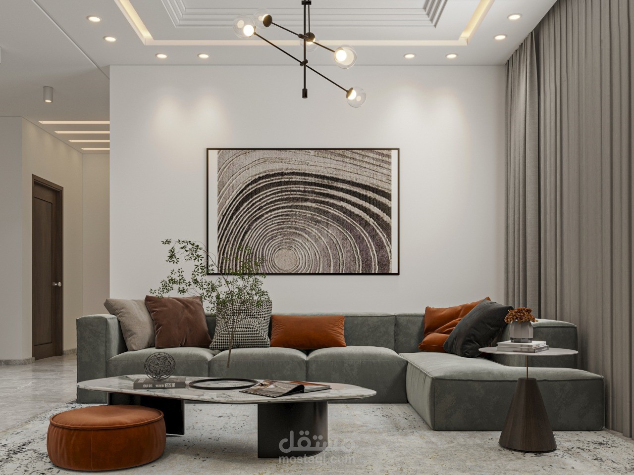 تصميم داخلي وديكور لمنزل مودرن