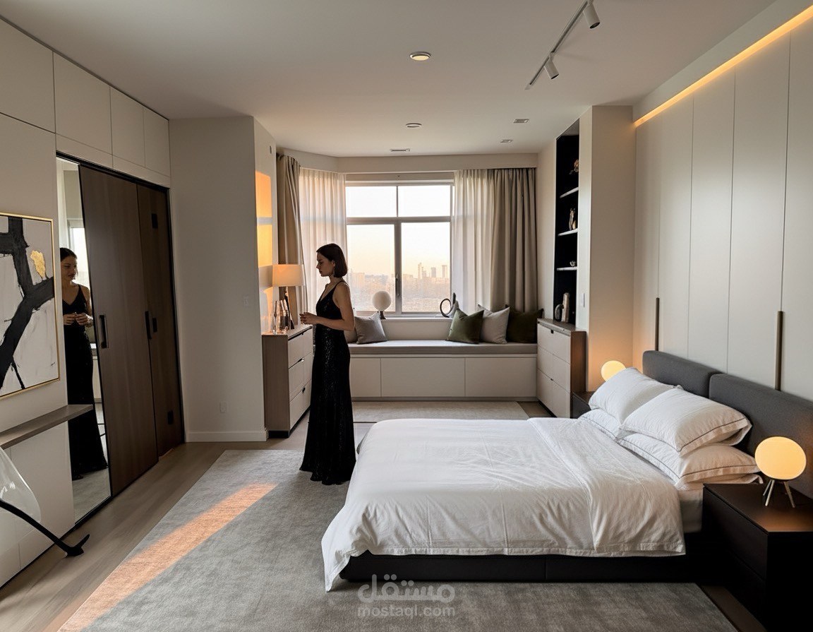 Modern master bedroom