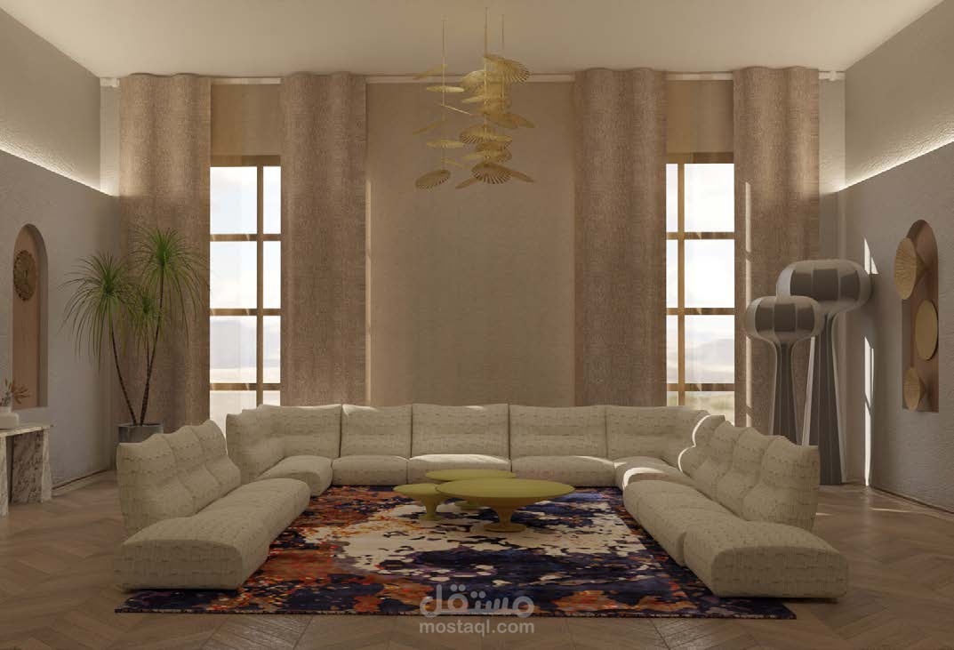 تصميم داخلي لشقة سكنية عصرية