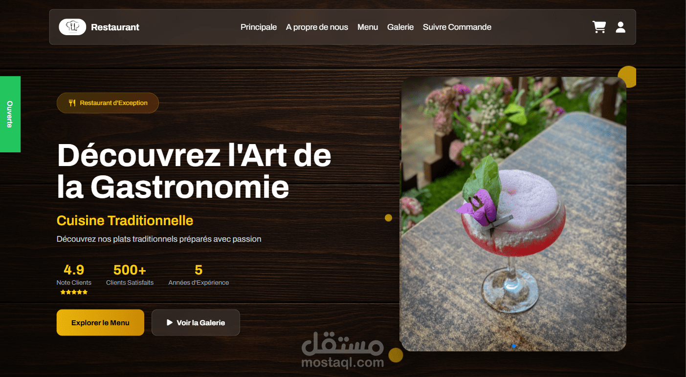 Restaurant website system