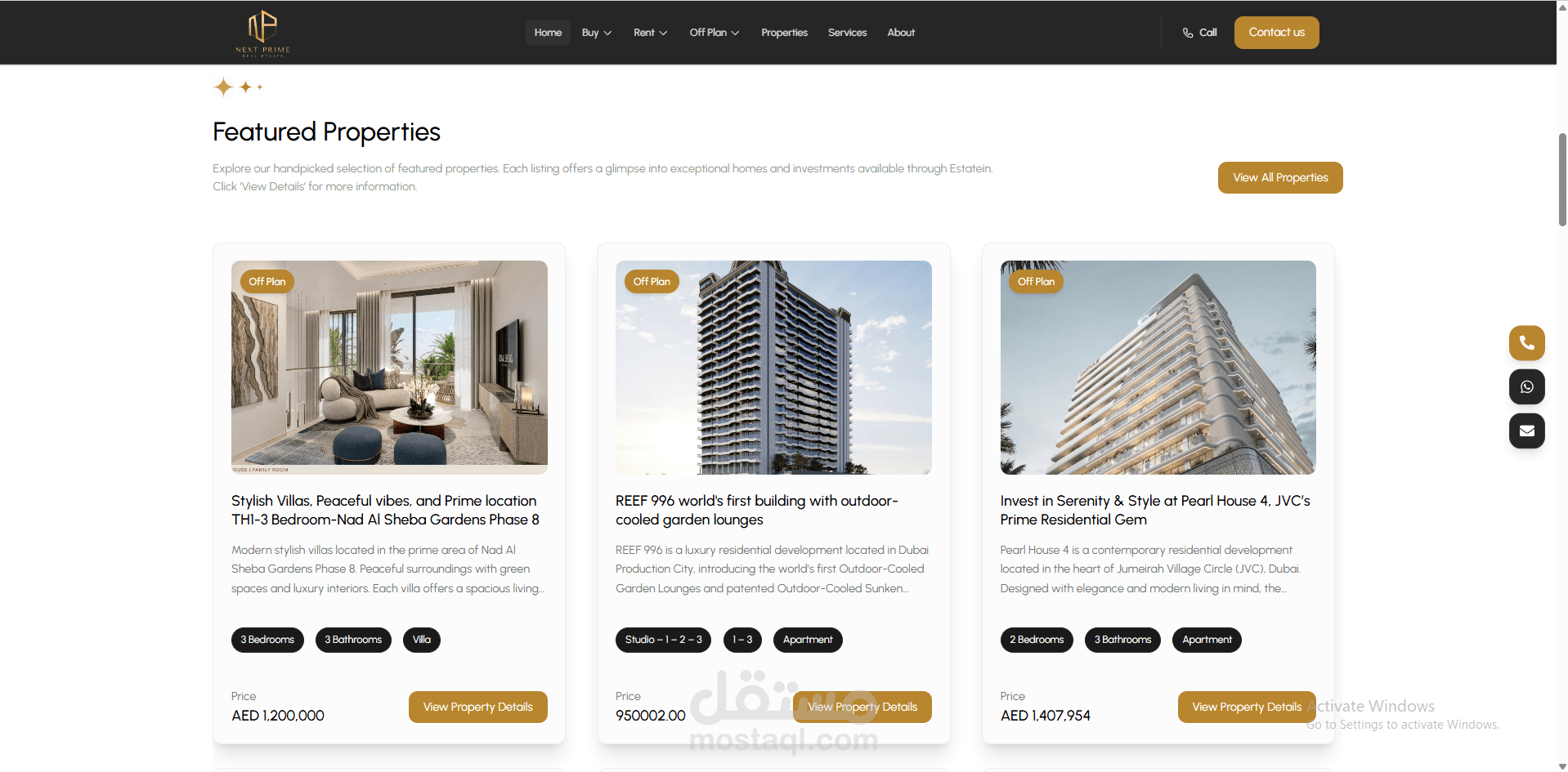 موقع بيع عقارات في دبي next prime real estate