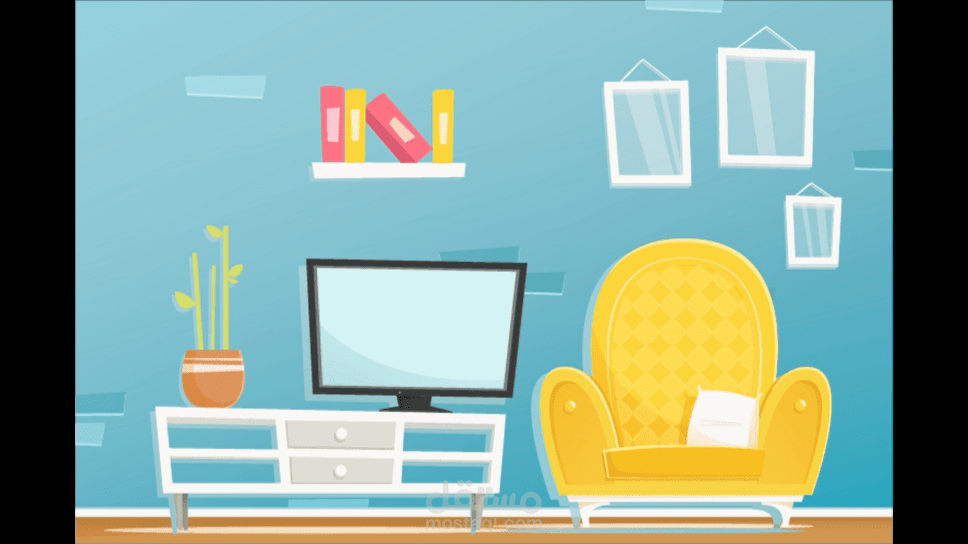 تحريك غرفة معيشة