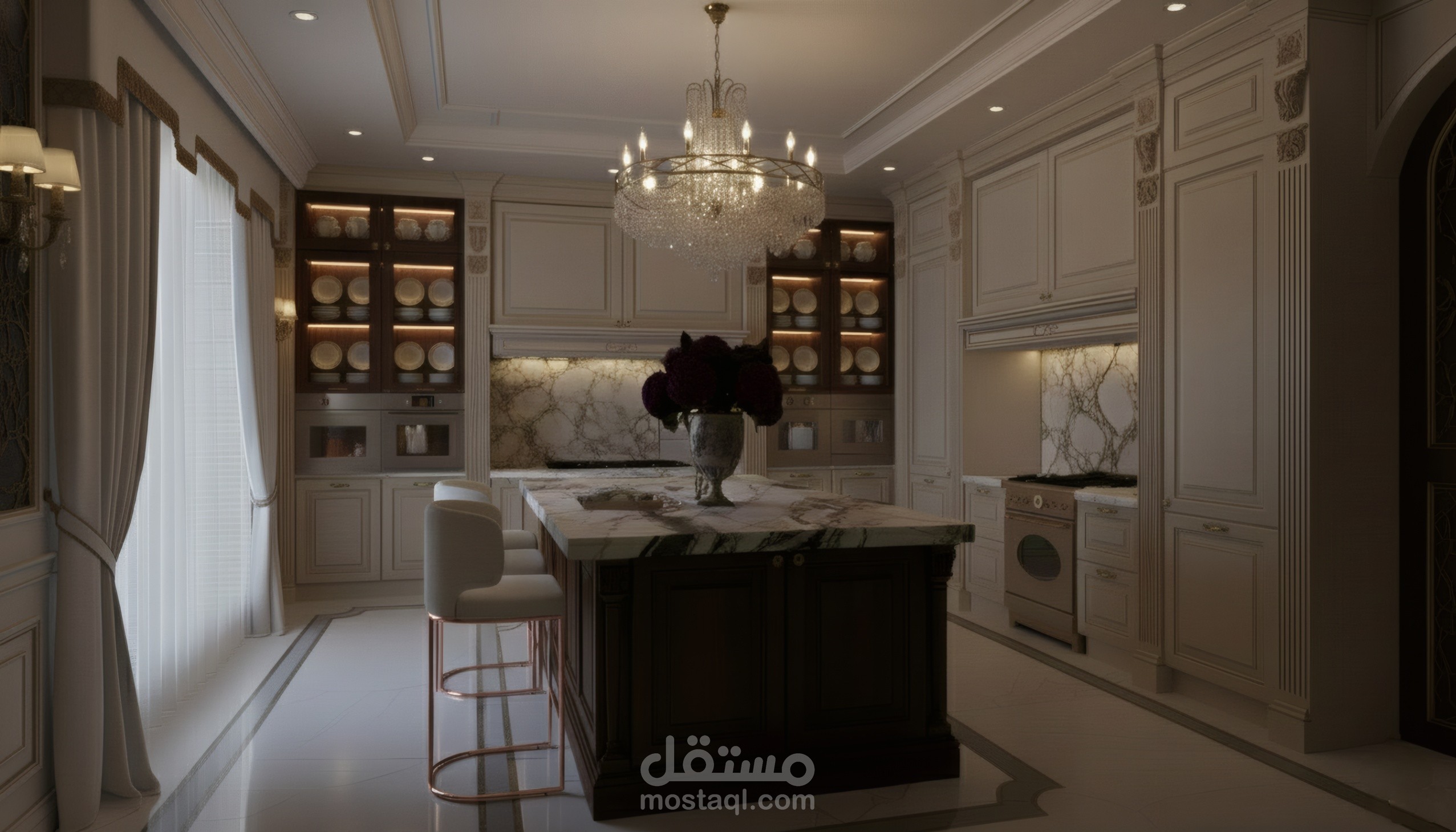 أكثر من مجرد مطبخ.. تحفة فنية كلاسيكية لمنزلك.