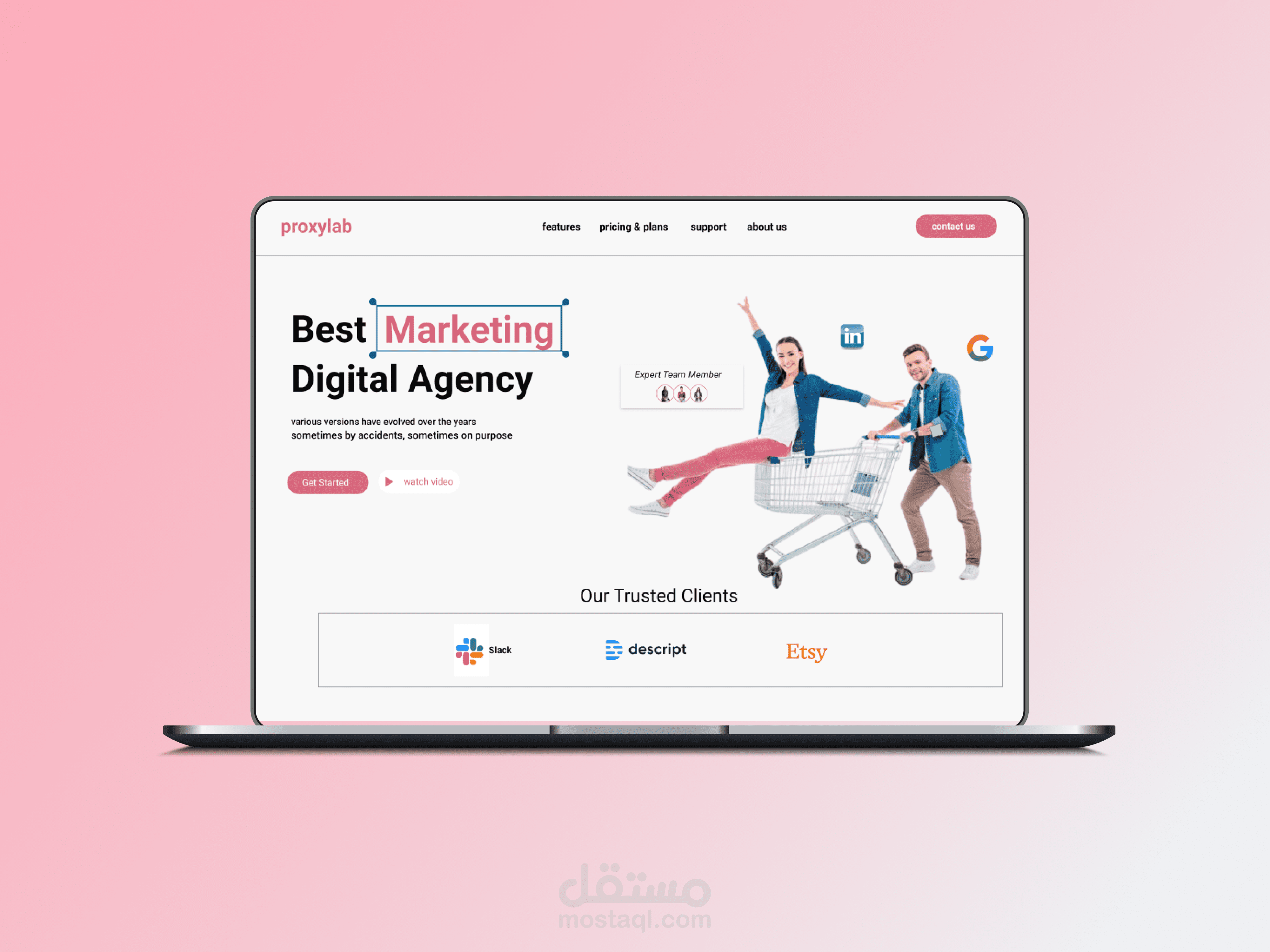 صفحة هبوط لوكالة تسويق رقمية  (Landing page )