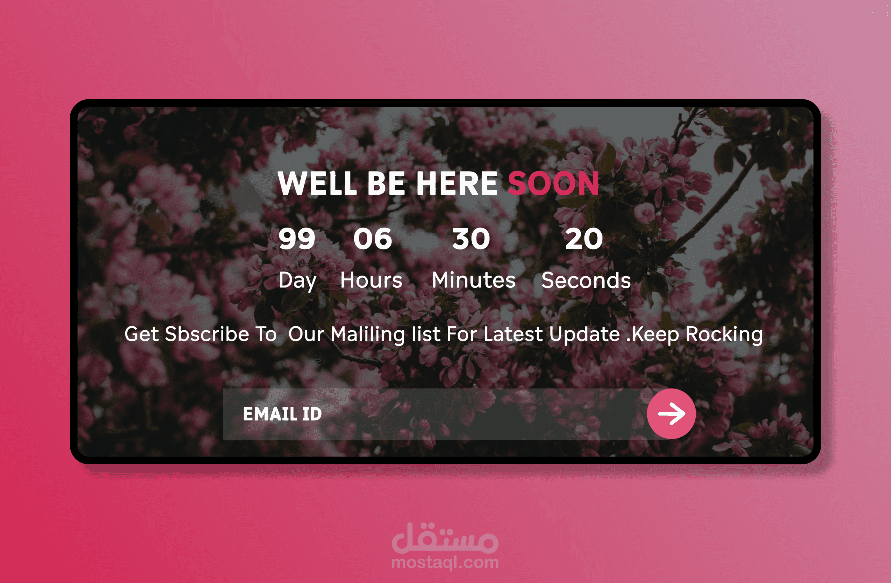 coming soon page