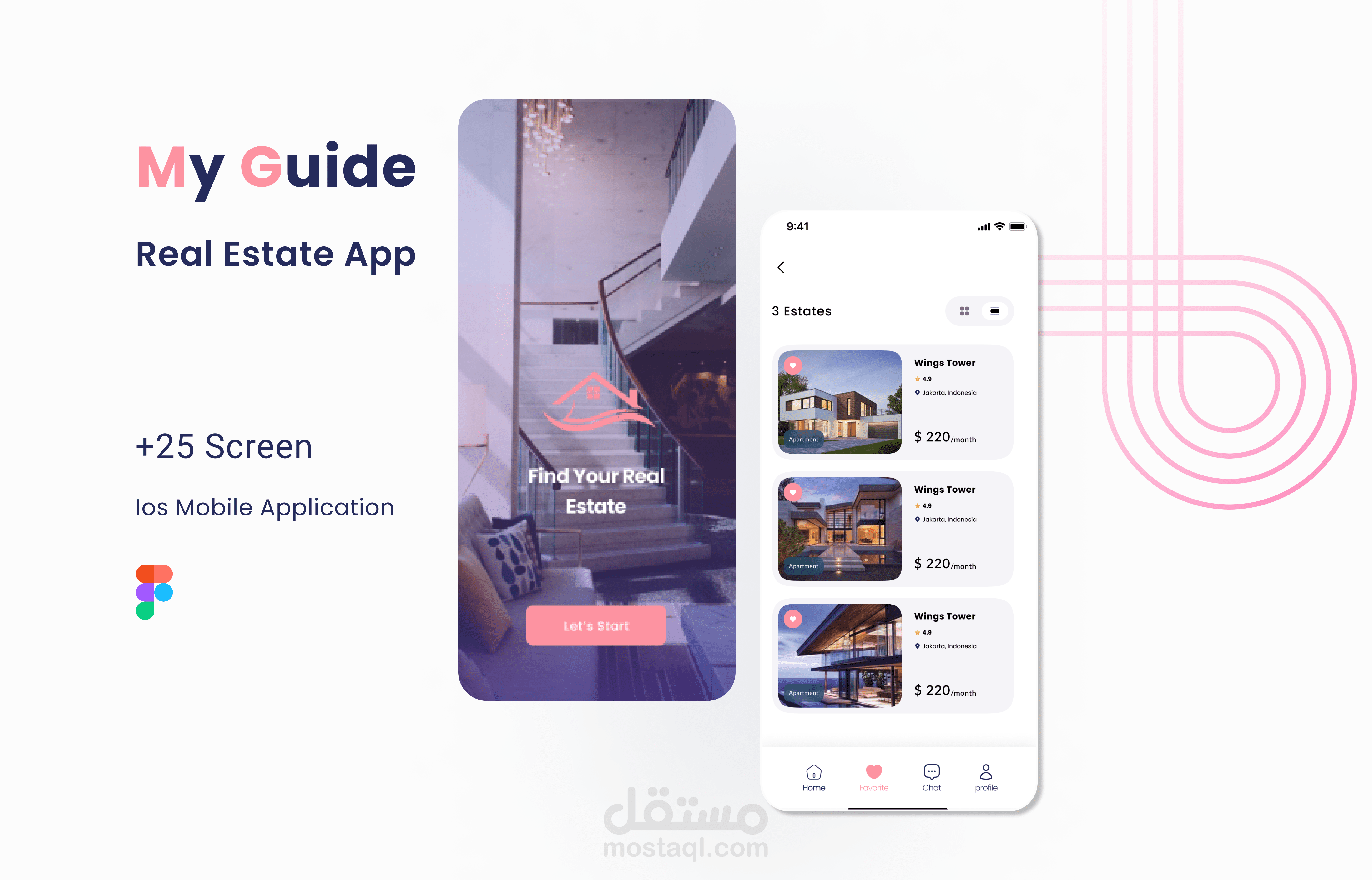 تطبيق السعادة ، تطبيق عقارات