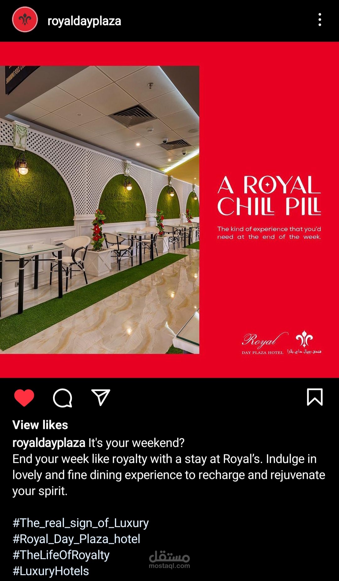 My content work with Royal plaza