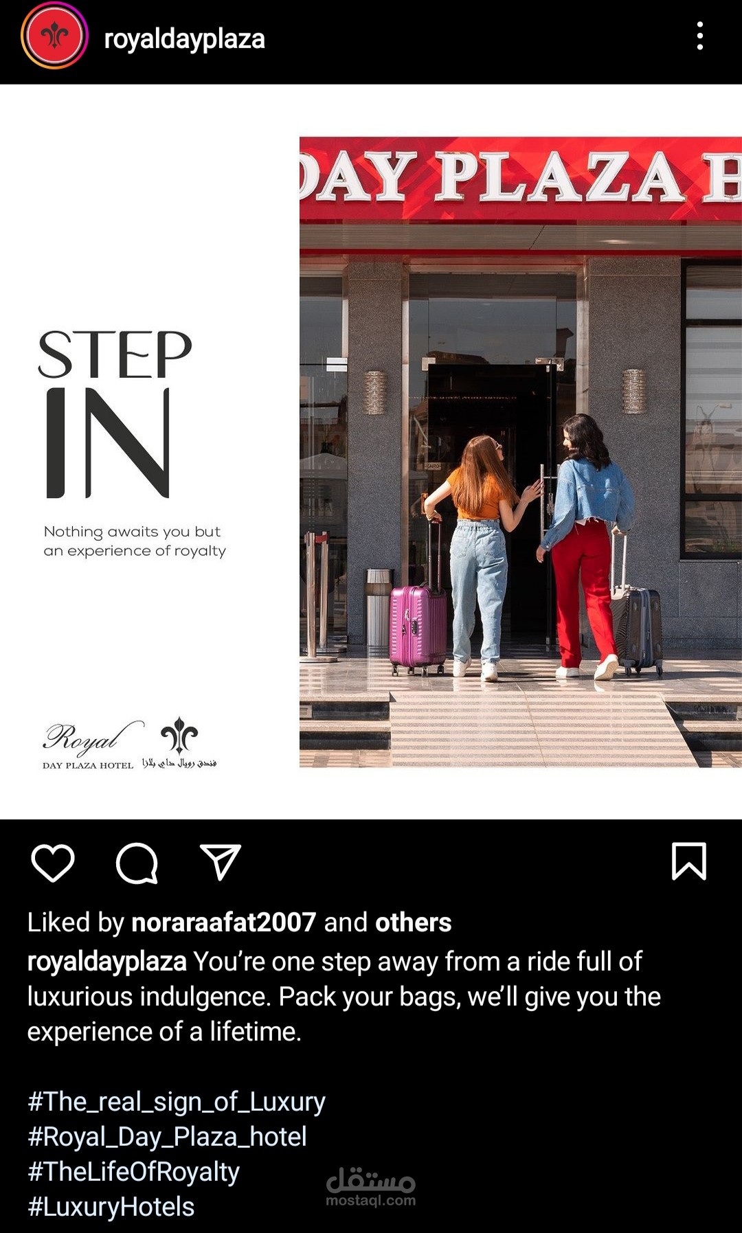 My content work with Royal plaza
