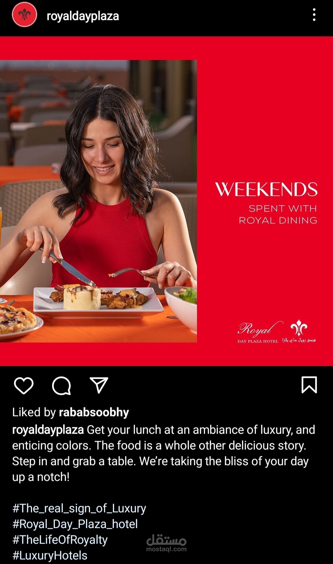 My content work with Royal plaza