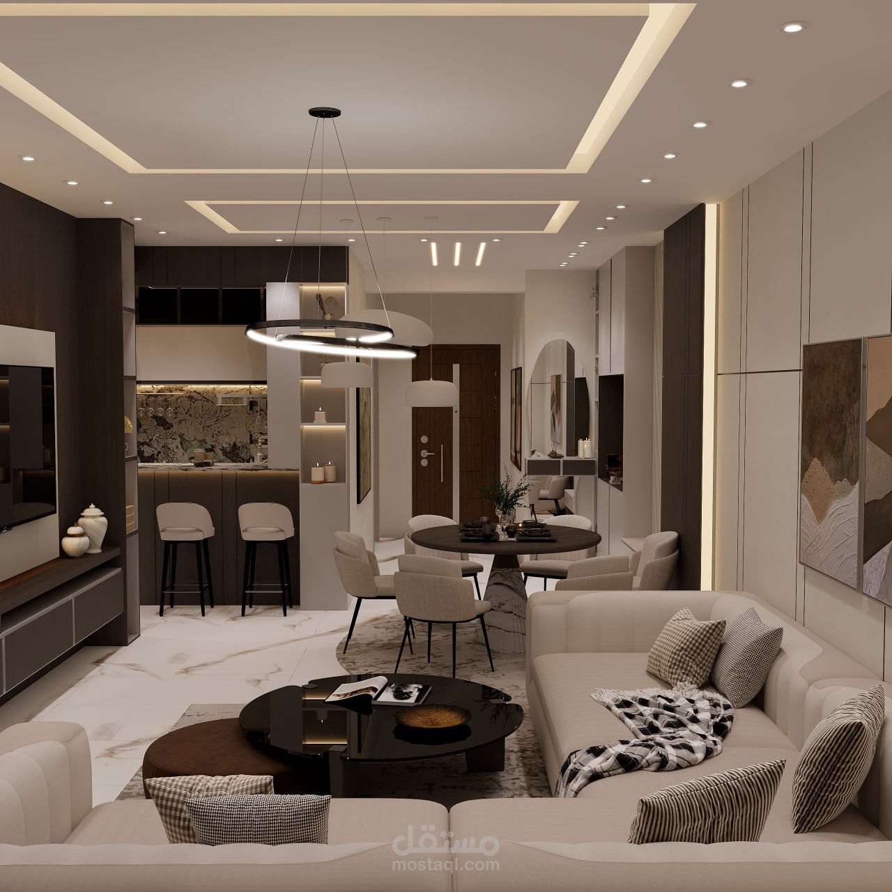 Modern interior design for reception
