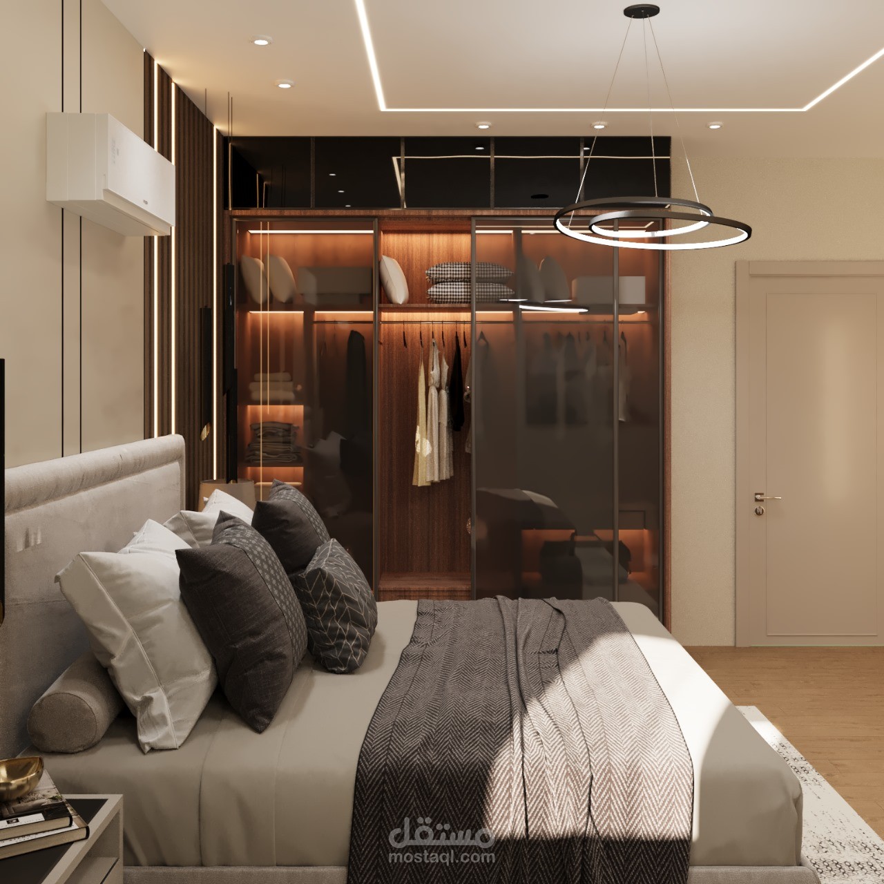 Modern interior design for bed room