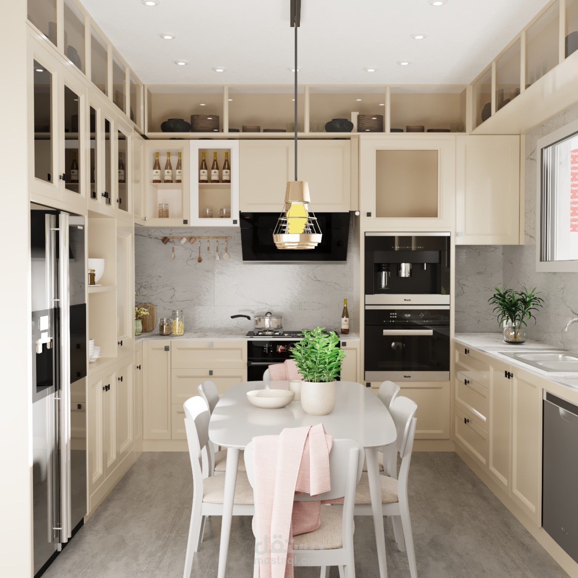 تصميم داخلي مطبخ علي الطراز الاوروبي