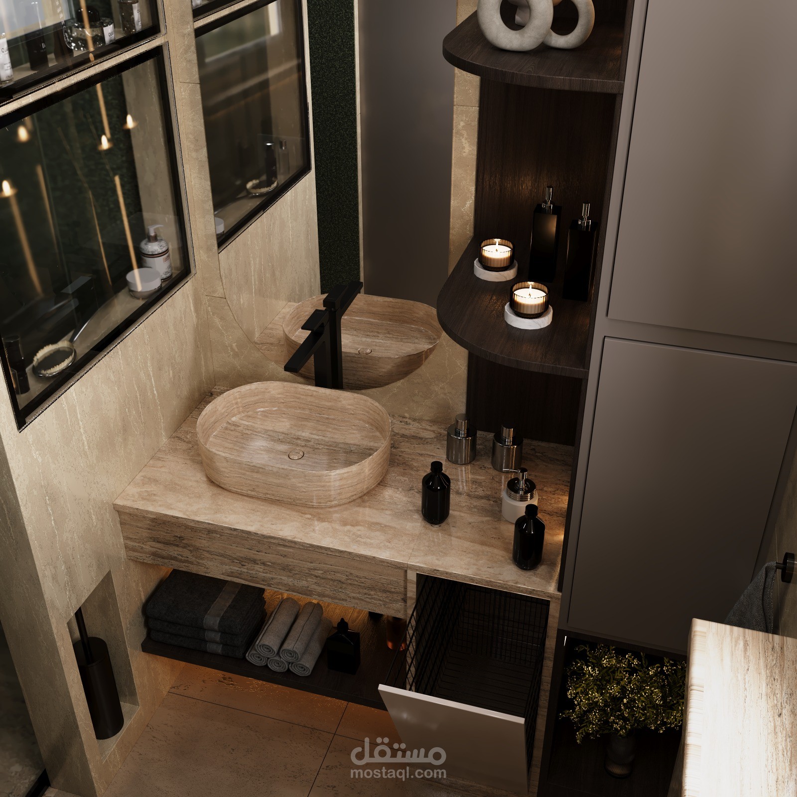 Modern interior design for bed room