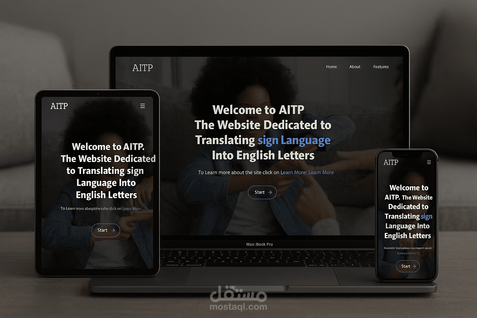 مترجم للصم والبكم لفريق aitp