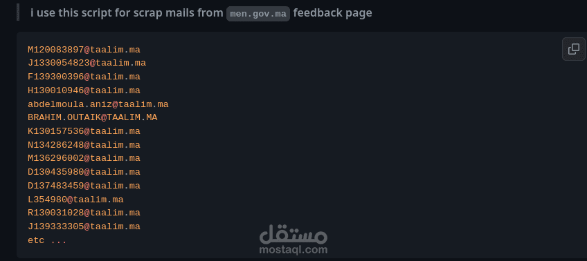 mails scraper