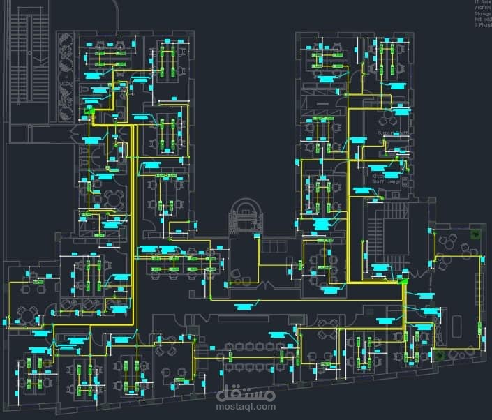 اعداد المخططات الهندسية الكهربائية باستخدام الاوتوكاد
