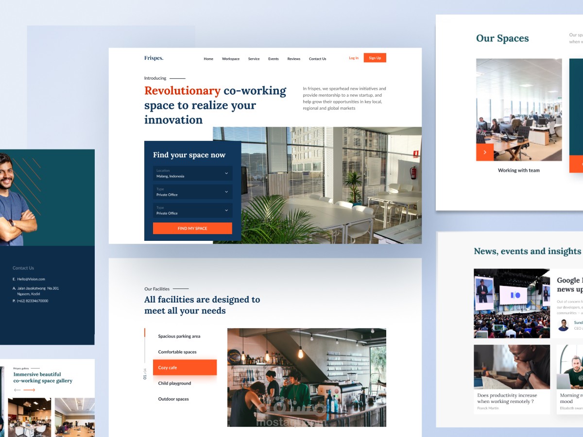Vision - Coworking Website | UI/UX & Figma