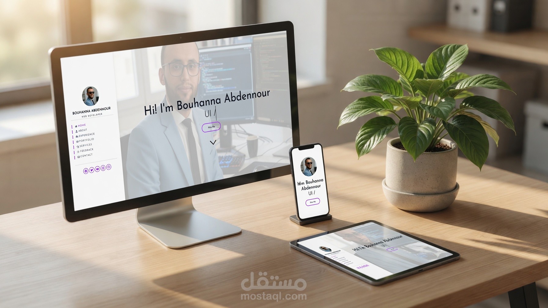 موقعي الشخصي عبارة عن portfolio