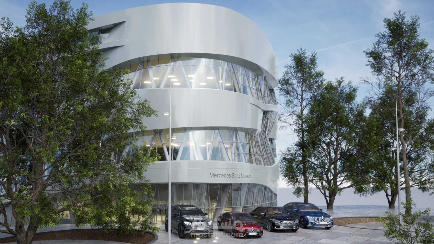 Model Mercedes-Benz Museum Exterior Render