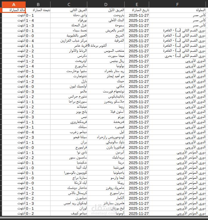 Filgoal Data Scraper