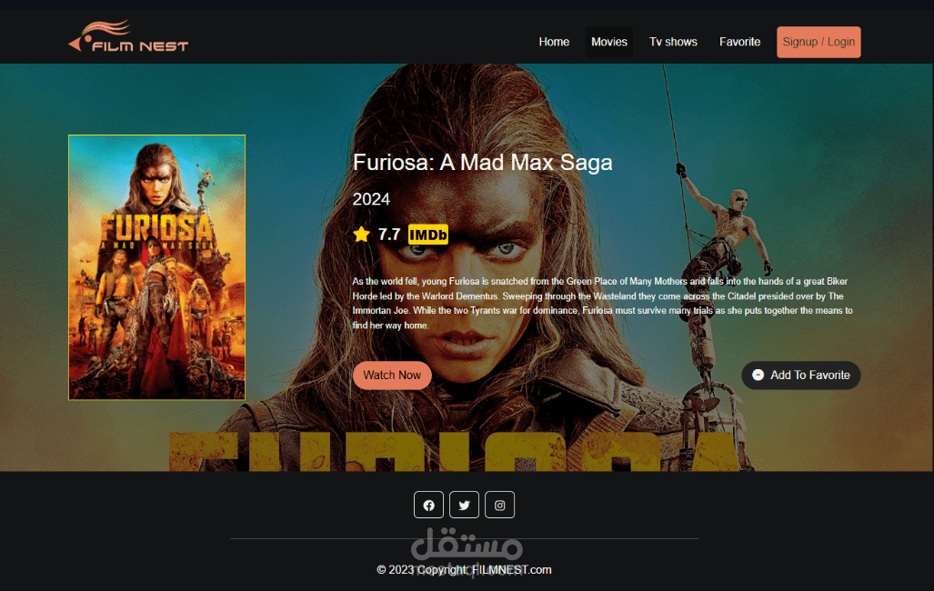 Movie database website