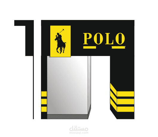 تصميم واجهة لمحل ملابس رياضية