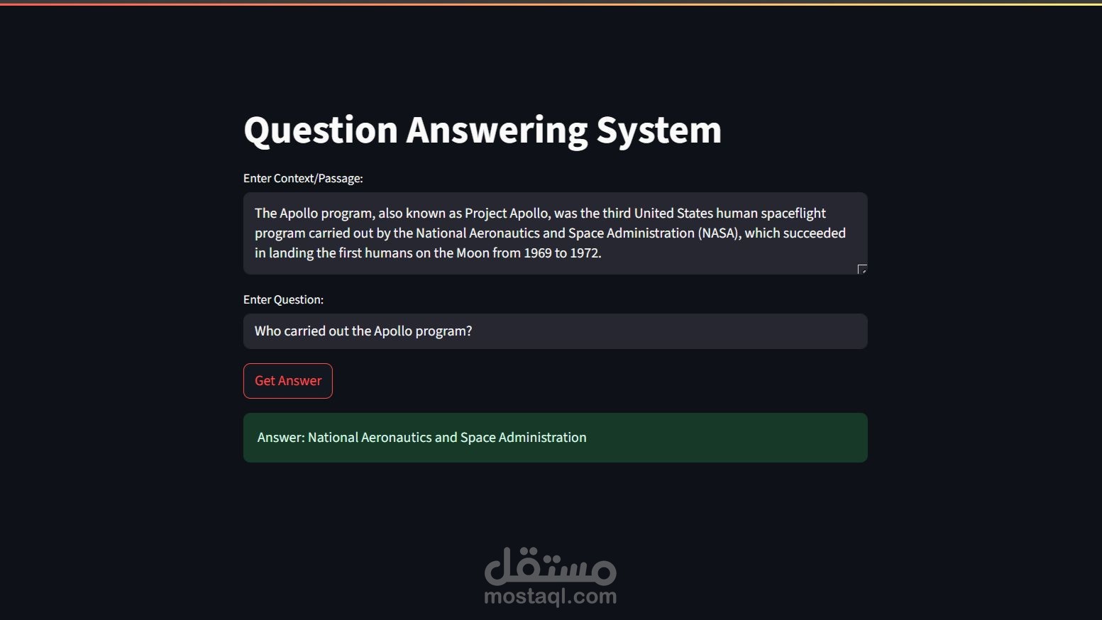 Question Answering with Transformers (SQuAD v1.1)