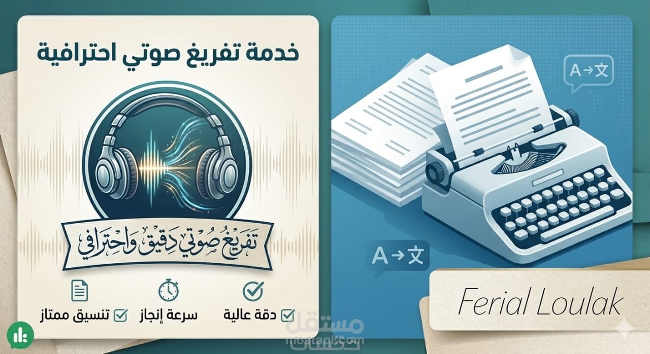 تفريغ صوتي وفيديو دقيق 100% مع تنسيق كامل وتدقيق لغوي: حوّل تسجيلاتك إلى نصوص احترافية.