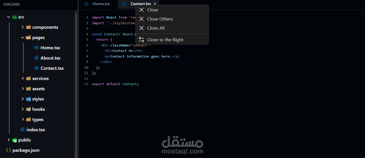 نسخة تفاعلية من Visual Studio Code باستخدام React وRedux