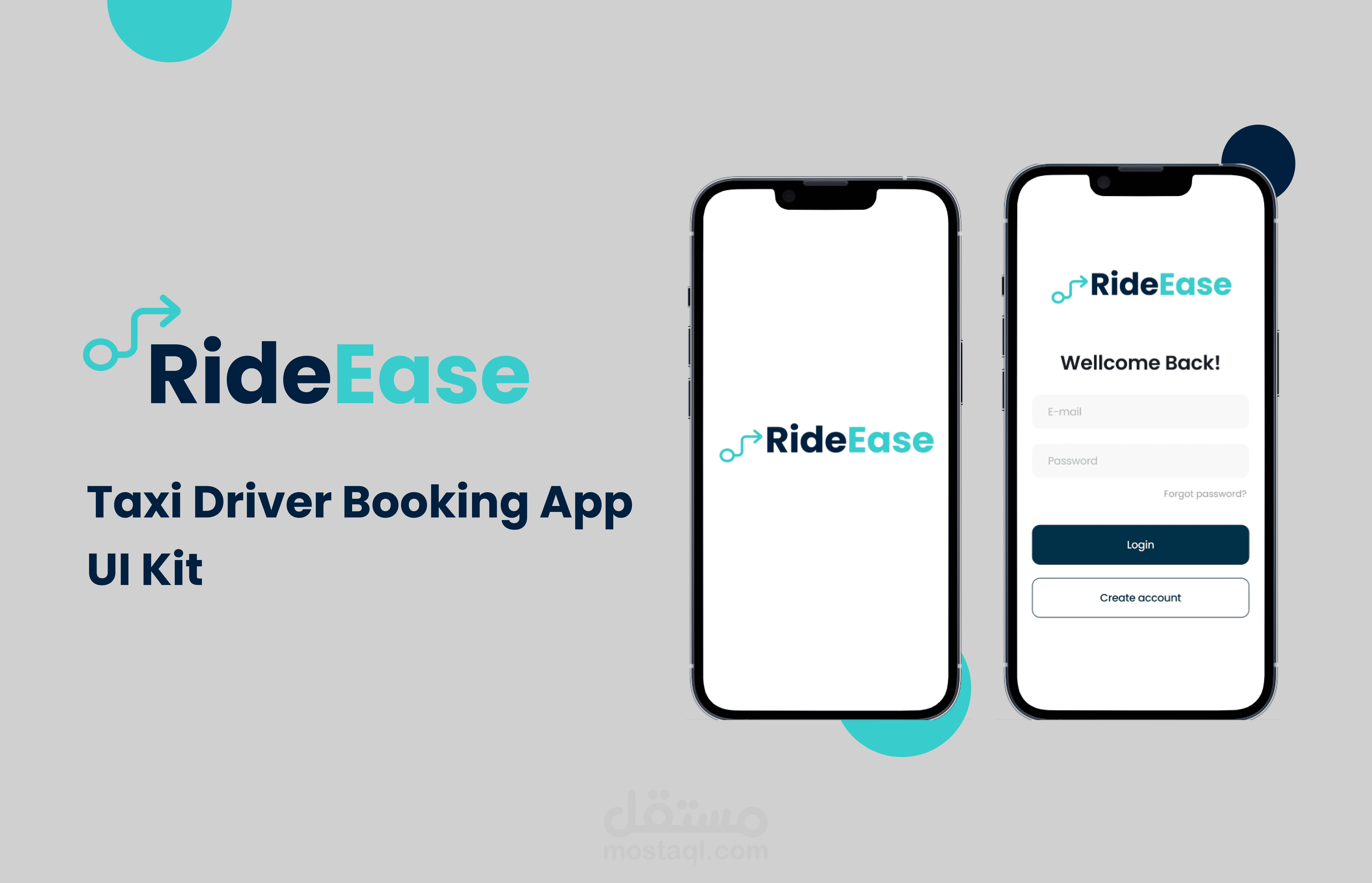 RideEase Taxi Driver Booking App UI Kit