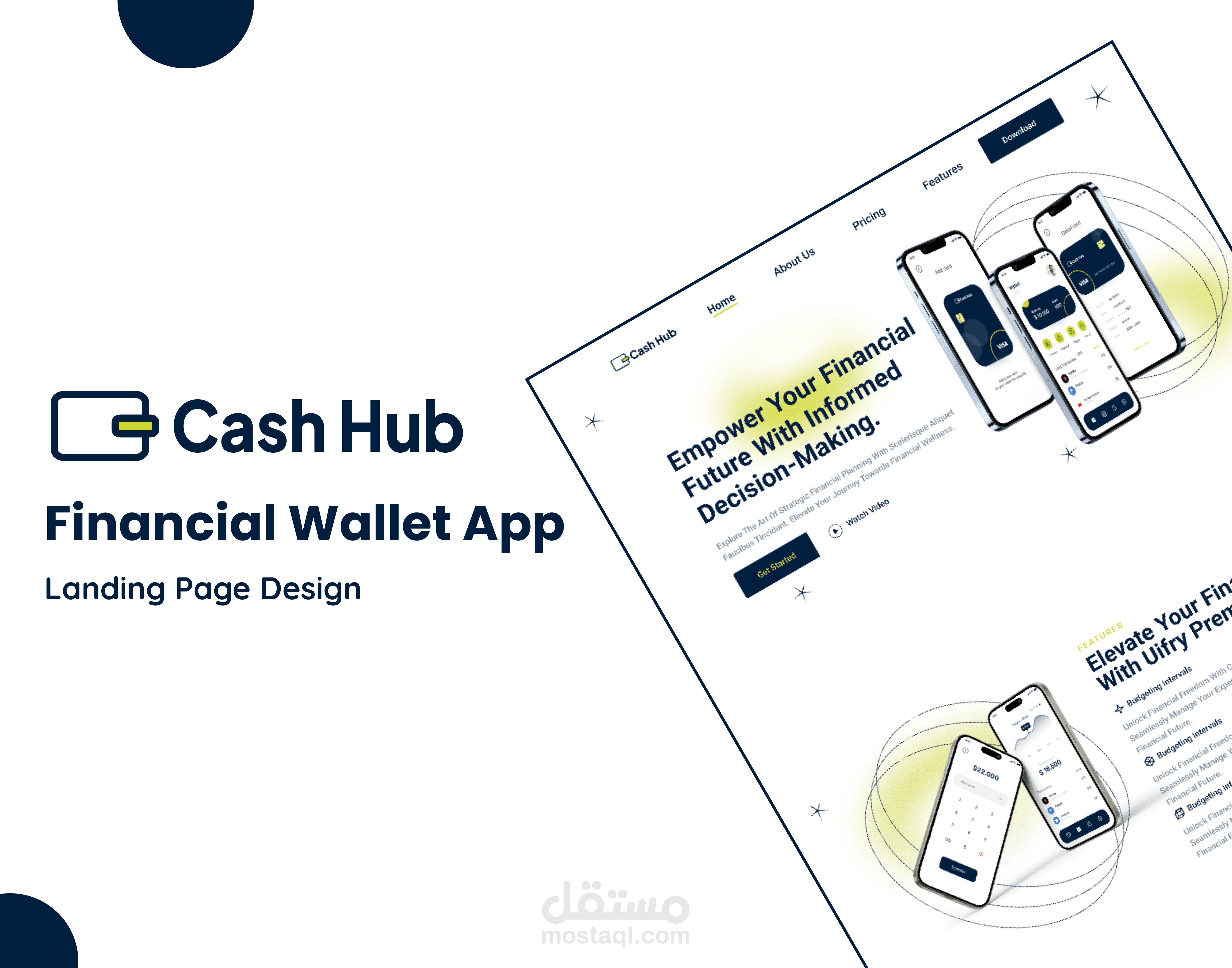 Cash Hub (Financial Wallet App) - Landing Page