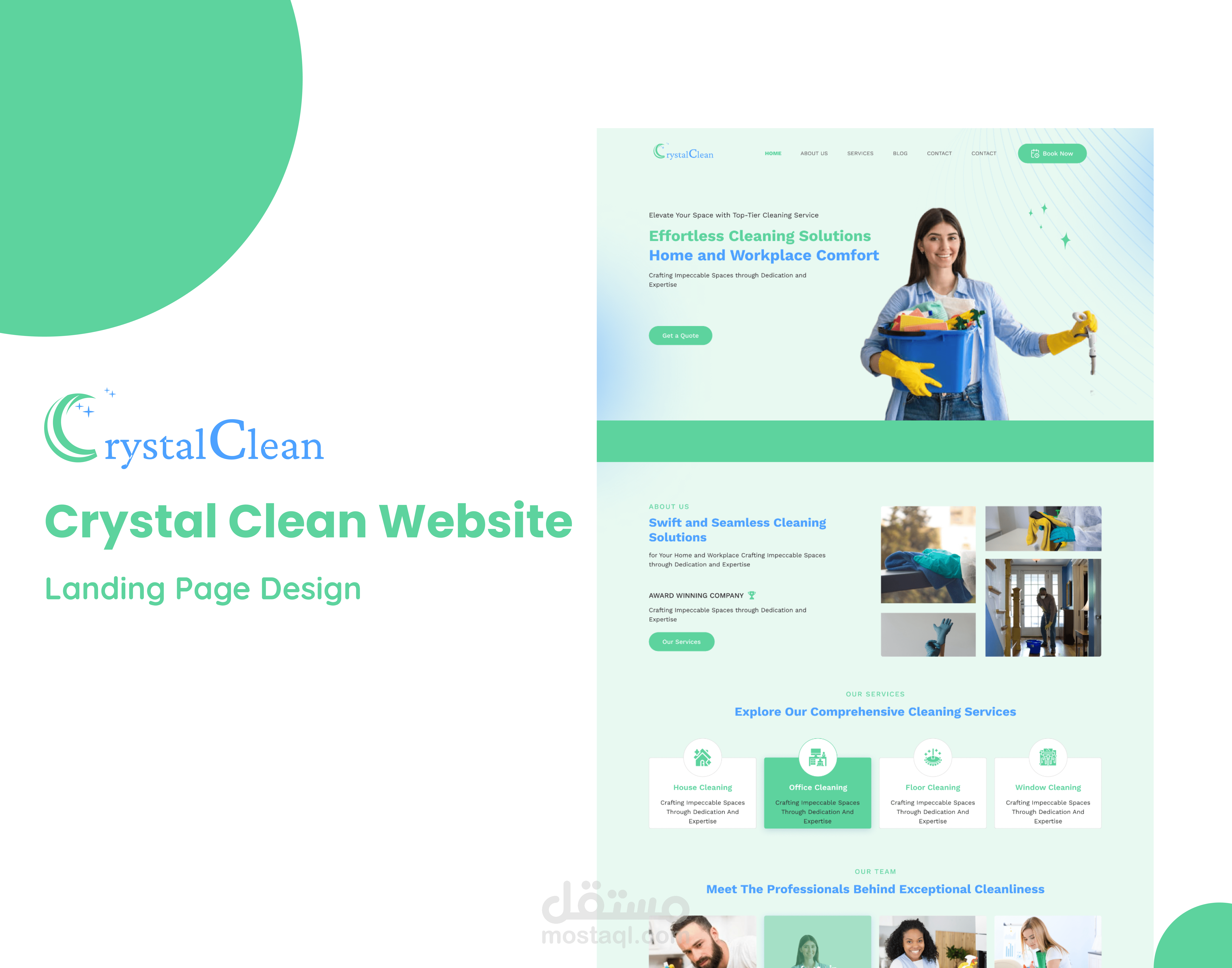 Crystal Clean Website - Landing Page