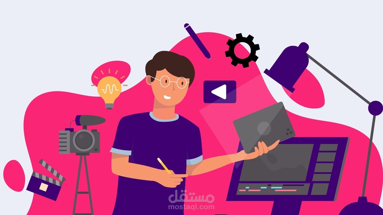 فيديو موشن غرافيك لشركة رواق الصفاء