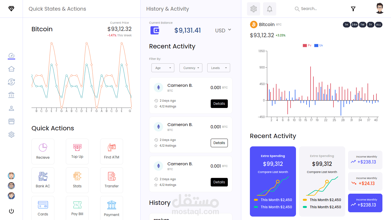 Professional Dashboard UI