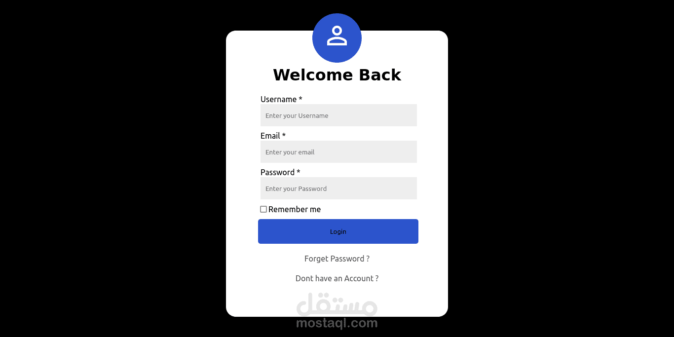 Login Form With with validation (React)