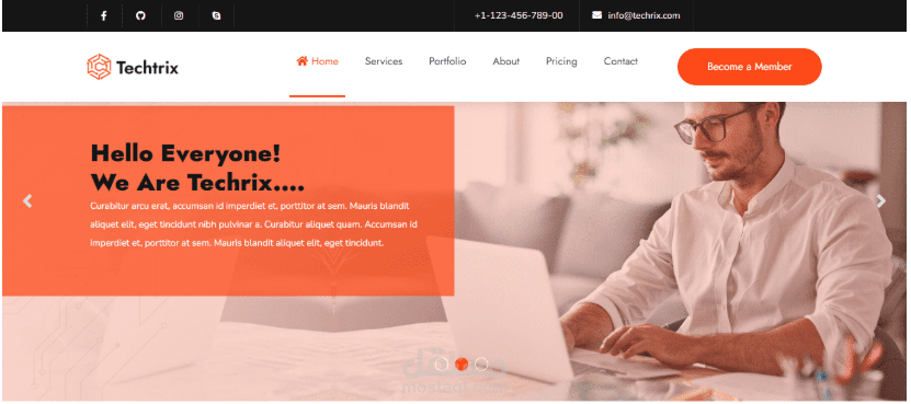 موقع لواجهة شركة 'portfolio'