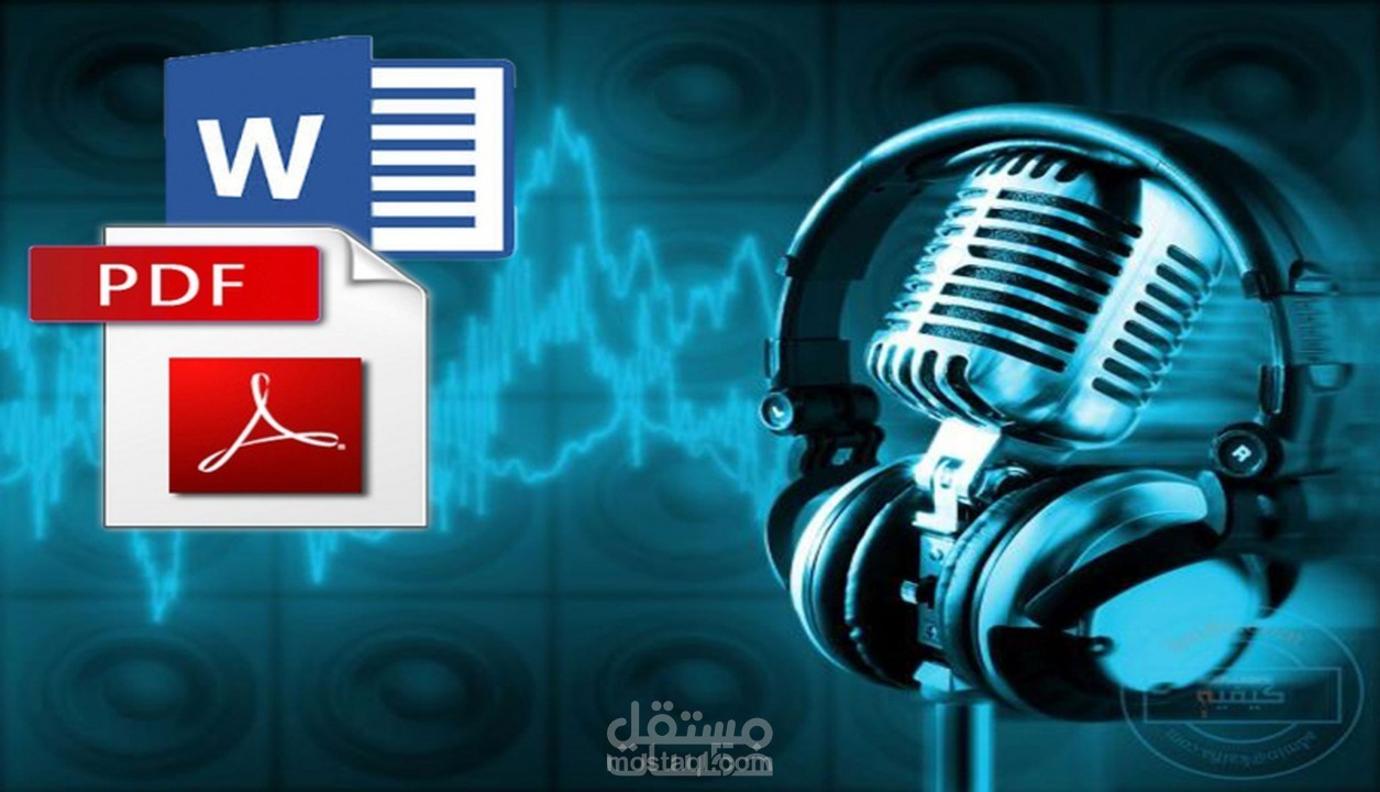 تفريغ اي ملفات صوتية أو pdf إلى ملف وورد