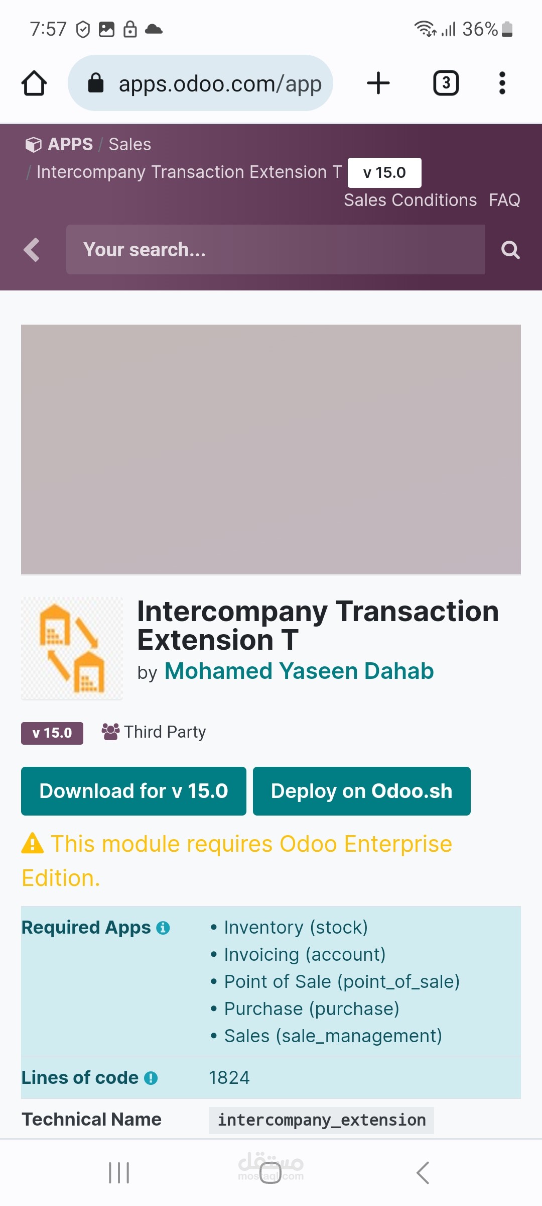 Enterprise intercompany extension