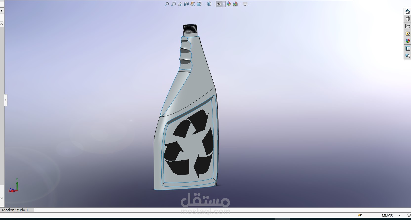 تصميم منتج بلاستيكي للمنظفات